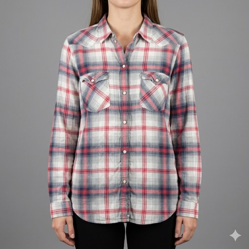 American Eagle Outfitters Plaid Boyfriend Fit Flannel L EUC
